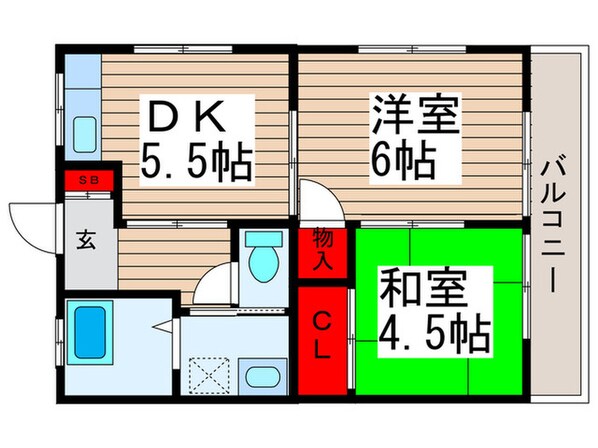 ハイツヒビヤの物件間取画像